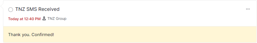 SMS Pipedrive Activity